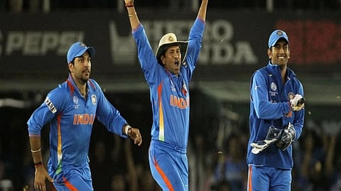 Yuvraj Singh, Sachin Tendulkar and MS Dhoni