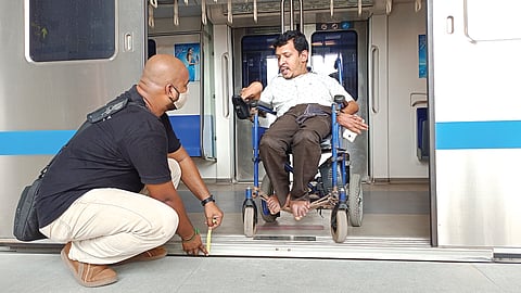 File photo of a CMRL audit by members of the Disability Rights Alliance