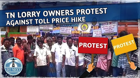 Lorry owners protest across TN against Toll price hike