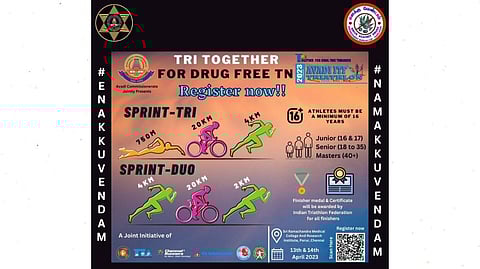 The Women Triathlon event will start at 4.00 pm, the men triathlon event will start at 4.20 pm, and the Duathlon event for men and women will start at 4.45 pm