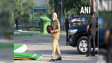 Prime Minister Narendra Modi at Bandipur Tiger Reserve