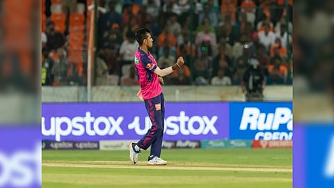 Yuzvendra Chahal celebrating a wicket