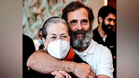 Rahul Gandhi with Sonia Gandhi