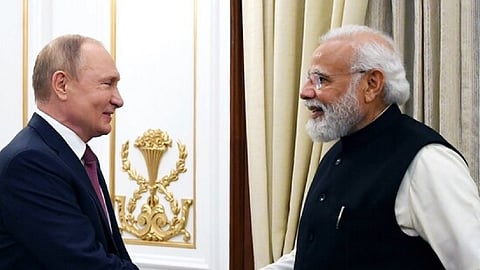 Russian President Vladimir Putin and Prime Minister Narendra Modi