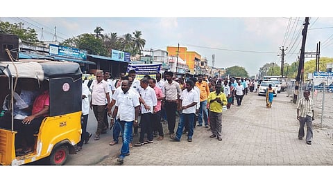 Co-operative bank staff hold rally to highlight 12-point demands