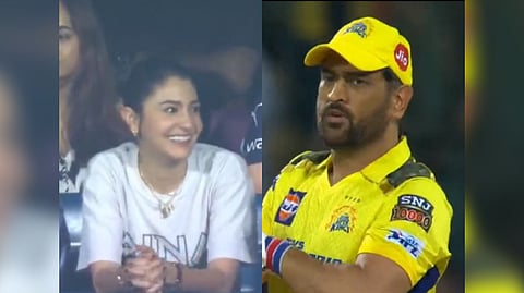 Anushka reacts as Bengaluru crowd cheers for Dhoni