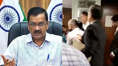 Delhi Chief Minister Arvind Kejriwal; Visual from the site