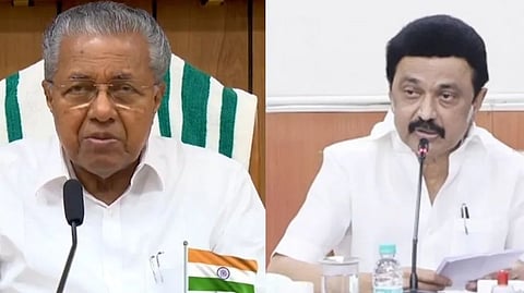Kerala Chief Minister Pinarayi Vijayan & Tamil Nadu Chief Minister M.K. Stalin