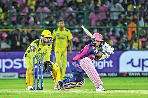 Rajasthan Royals batter Yashasvi Jaiswal scored 77 against Chennai Super Kings on Thursday