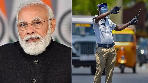 (L) Prime Minister Narendra Modi