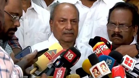 Congress leader and former Union minister AK Antony in Thiruvananthapuram.