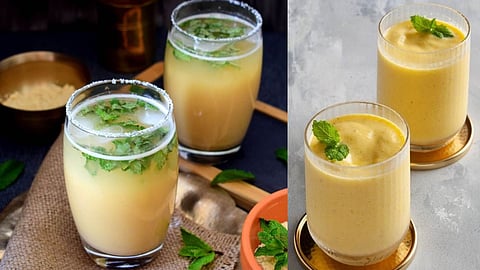 (L to R) Aam Panna; Mango Lassi