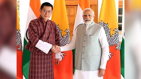 Prime Minister Narendra Modi with Bhutan King Jigme Khesar Namgyel