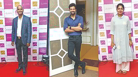 (L to R) Anand; Santhosh Prathap; Riythvika