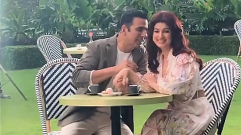 Actor and author Twinkle Khanna, shared a glimpse of her tea date with her husband and actor Akshay Kumar