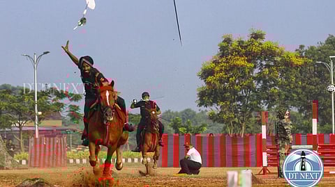 Visuals from the Passing Out Course cadets' display