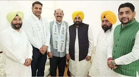 BJP leader Mohinder Paul Bhagat joined the ruling Aam Aadmi Party in Punjab on Friday.