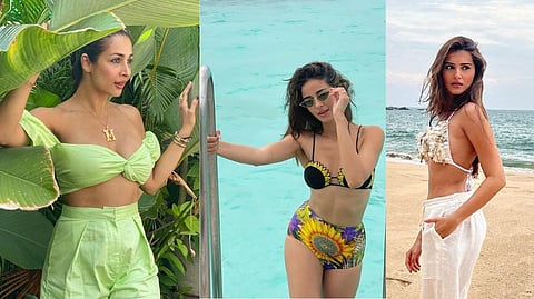 (L to R) Malaika Arora; Ananya Panday and Tara Sutaria