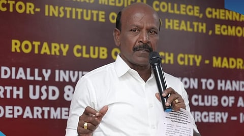 Ma Su speaking at Institute of Child Health, Egmore on Thursday