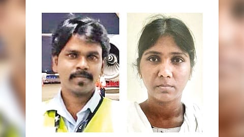 Jayanthan (L) and his
estranged wife Bagyalakshmi