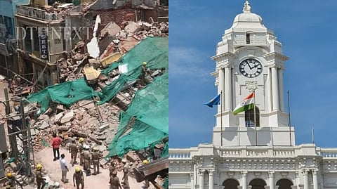 Visuals from the spot; Greater Chennai Corporation