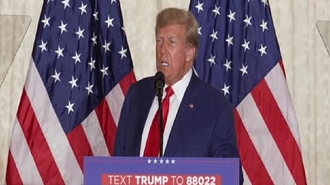 Former US president Donald Trump