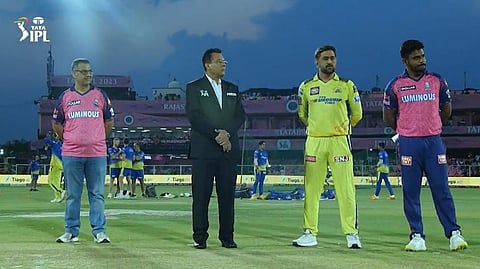 CSK captain MS Dhoni and RR captain Sanju Samson.