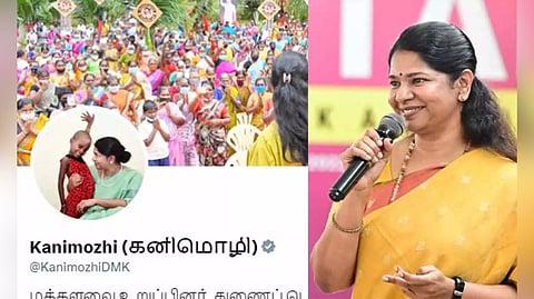 Screengrab from Kanimozhi Twitter account; Kanimozhi