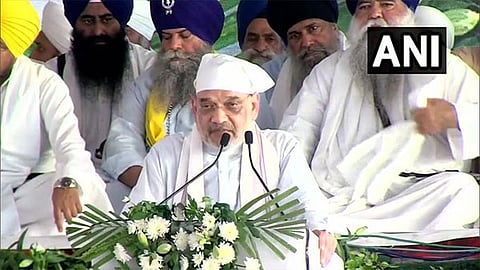 Amit Shah attends 'Antim Ardas' of former Punjab CM Prakash Singh Badal in Muktsar