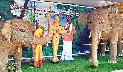 Spice models of Raghu and Bommi at spice show in Gudalur, Nilgiris