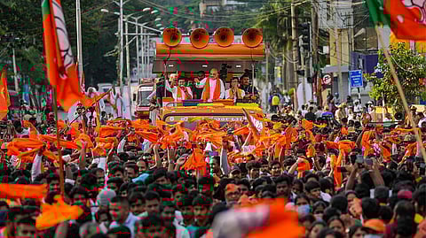 Amit Shah campaigns in Bengaluru