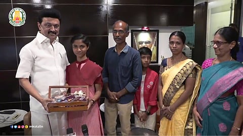 M K Stalin on Tuesday congratulated S Nandini