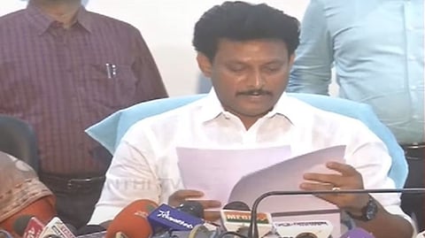 State Education Minister Anbil Mahesh Poyyamozhi