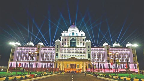 Exterior view of Telangana State Secretariat