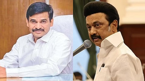 Chief Secretary V Irai Anbu and Chief Minister MK Stalin