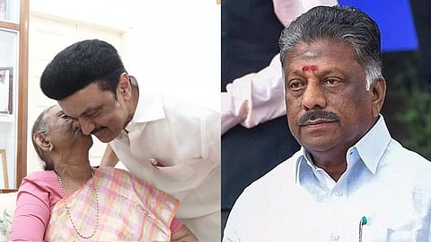 CM Stalin with his mom (left); OPS