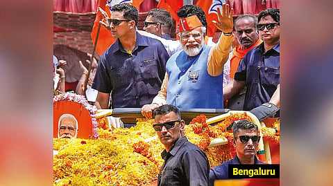 PM Modi at the campaign