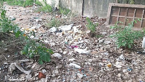 Open land used as garbage spot on Mayor Sivashanmugam Street in Nungambakkam