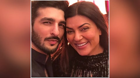 Sushmita Sen with Rohman Shawl