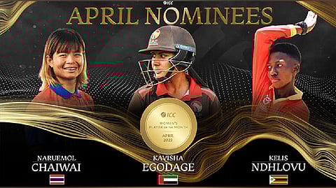 ICC Women's Player of the Month nominees