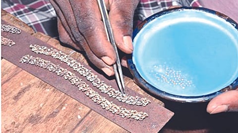 Salem sliver anklets in the making