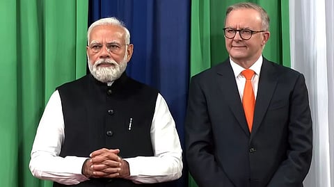 Prime Minister Narendra Modi with Australian PM Anthony Albanese in Sydney