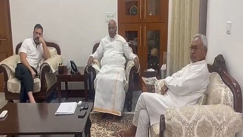 Nitish Kumar met on Mallikarjun Kharge, Rahul Gandhi in Delhi