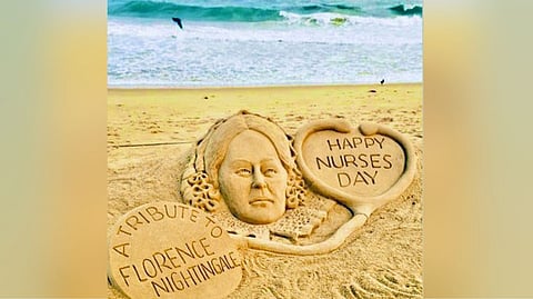 Sand art by Sudarsan Pattnaik