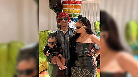 Rihanna and A$AP Rocky with baby boy