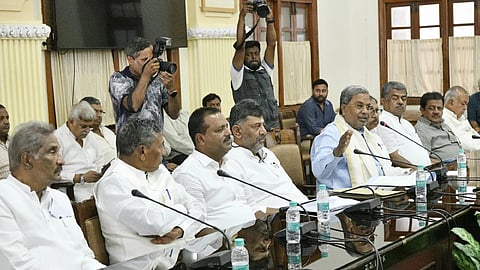 Karnataka Deputy Chief Minister D.K. Shivakumar with Siddaramaiah