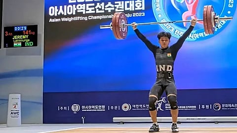 Indian weightlifter Jeremy Lalrinnunga