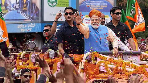 Prime Minister Narendra Modi campaigned for the BJP in Bengaluru