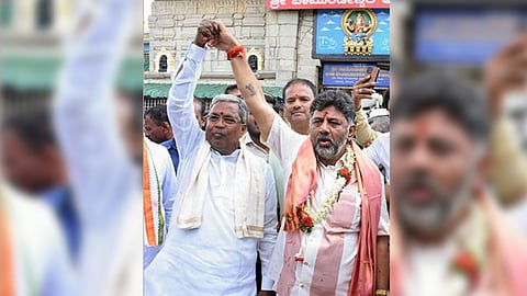Congress leaders Siddaramaiah and DK Shivakumar