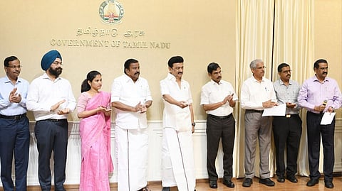 MK Stalin inaugurating projects completed by Chennai Corporation and Metro Water